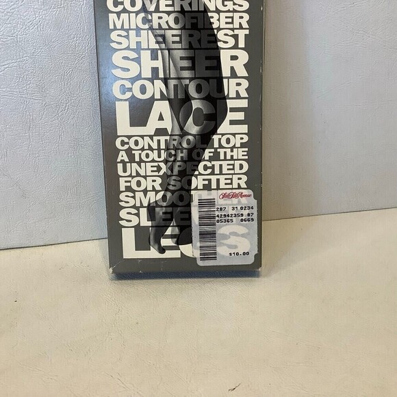 Vintage 1992 DKNY Microfiber Control Top Pantyhose Style 669 #3240-04 Black - Picture 2 of 8